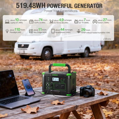 ☎️53544655 🛵 Entrega Gratis ⭐ 🔋 ESTACIÓN DE ENERGÍA PORTÁTIL EB500 – 519.48Wh / 500W ⚡️🏕⭐ - 8/8