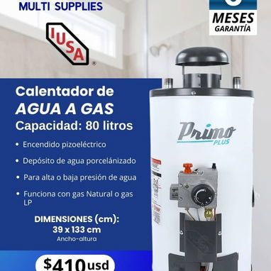 Calentador de agua a gas Primo Plus 40, 60 y 80 litros - Img 117829138