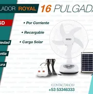 Ventilador Recargable Solar de 16 Pulgadas ROYAL. Con Propiedad Y Garantía - Img 48195870