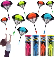 Juguete Mini Paracaídas 4 Soldados NUEVO Juego Infantil Colores Variados Diversión al Aire Libre CALIDAD - Img 49455179