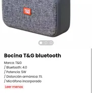 Bocina T&G Bluetooth. Nueva a estrenar - Img 49380039