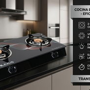 Cocina a Gas Milexus 2 Hornillas | $75 USD con Envío Gratis| Vidrio Templado + Quemadores de Cobre | Garantía y Factura - Img 57668806