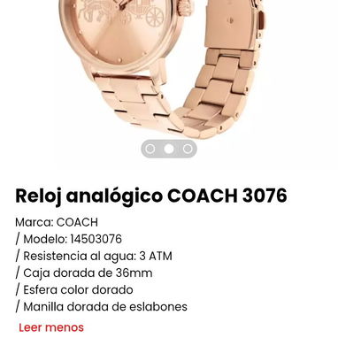 Reloj analógico COACH 3076. Nuevo - Img 102661073