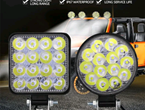 Faroles redondos y cuadrados 16 LED para motos, autos o camiones. También accesorios para bicicletas y motos - Img 60866832