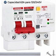 ​DIHOOL DIFERENCIAL Breaker disyuntor  3-EN-1 CON PROTECTOR DE PICOS (63A) - Img 57164163