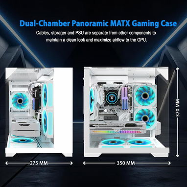 GOPIE T03 – Chasis Gaming Mini Tower | Micro-ATX / Mini-ITX | Vidrio Templado Panorámico - Img 123372927