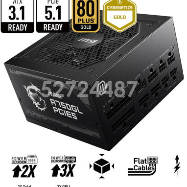 ✅✅52724487 - Fuente MSI MAG A750GL PCIE5 (750W/62A) 80+ Oro, Full Modular✅✅ - Img 123004685