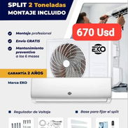 Split Eko 2 Ton con montaje. Incluye Protector de voltaje y soporte, Garantía de 2 años, Entrega gratis para toda La Hab - Img 54700636