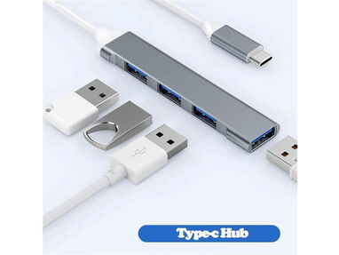 ✳️ Extensión USB Tipo C Adaptador OTG ⭕️ HUB 4 Puertos USB Regleta Hub  Regleta USB Extensión Hub - Img main-image-44817470