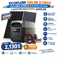 ECOFLOW DELTA 3 Ultra + PANEL BIFACIAL JASOLAR 510W + CABLE ADAPTADOR MC4 A XT60I, Garantía de 3 meses, Entrega por cost - Img 57705460