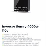 ⚡ Inversor Sumry 4000W Nuevo – 480 USD - Img 56048591