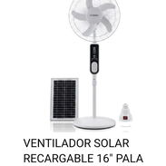 ventilador solar recargable Stavel bombillo y panel solar. voy pa ti ✅️ - Img 55542664