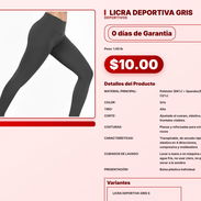 LICRA DEPORTIVA GRIS . - Img 57564956