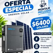 Inversor de 6k 110v y 220v mas 15k de bateria y 8 paneles bifaciales - Img 57824500