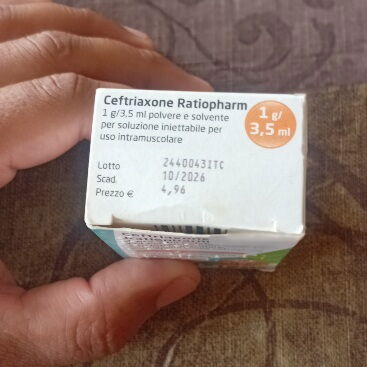 Ceftriaxona o Rocephin 1g - 2/2