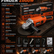 🪛 PULIDORA🪛ANGULAR FINDER 2600W - 6500RPM. MENSAJERÍA CON FACTURA Y GARANTÍA. 📲 54833699 - Img 55944918