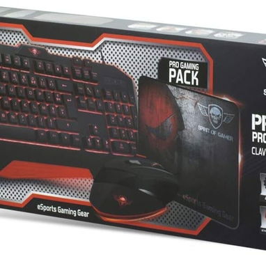 Combo 3 en 1 spirit of gamer pro mk3 retroiluminacion LED rojo - 3/3