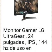 Monitor Gamer LG , ultra gear, 24 pulgadas de muy poco uso en excelente estado - Img 55830777