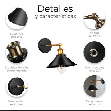 Kit o juego de 2 lámparas apliques de pared decorativas interior exterior vintage retro nuevas en caja 54321470 whatsaap - Img 96369470