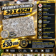PAVIMENTO CERÁMICO 30 X 45CM (AZULEJO IMITACIÓN PIEDRA), VENTA POR CAJA. ENTREGA DE FACTURA. MENSAJERÍA DISPONIBLE - Img 57275146