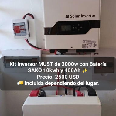 Kit de energía Must, Sako, etc (inversor + baterías + paneles solares) - Img 122670390