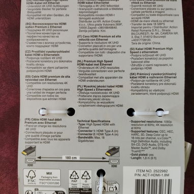 Cable HDMI 4k y Full HD de alta velocidad con Ethernet - Img 123211105
