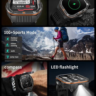Smartwatch estilo militar gama alta con una super batería y resistencia al agua - Img 122294070