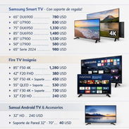 Televisores pantalla plana ⭐ OFERTAS DE TELEVISIÓN – ENTREGA INMEDIATA Samsung Smart TV – con soporte de regalo 65″ DU - Img 57980399