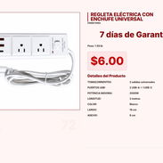 Multitoma Eléctrica con USB-C y 2 Tomas Universales de 19 cm VPT#-0266 - Img 55437521