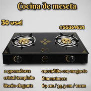 Cocina de Gas Para Meseta o Encimeras - Cristal Templado (Kinetica) - Img 56549098