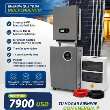 Kit solares desde 3 a 12 con respaldo de 15 Kw - 4/6