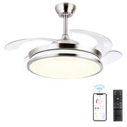 Lámpara ventilador de techo led nueva en negro y en blanco - Img 49376445
