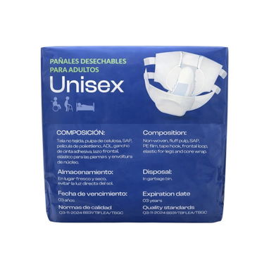 👩🏻‍🦳🧑🏻‍🦳*Pañales desechables para adultos unisex Fleco talla M (10 U) - 2/2