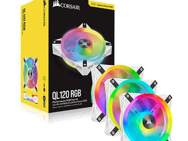 ❗️GGWP Store. Kit Corsair QL120 RGB color blanco + Corsair Lightning Node Core - Img main-image