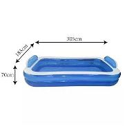 Piscina inflable 3m x 1.8m x 70 cm. Con bomba para inflar . 160 usd - Img 45987620