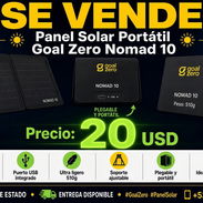 ¡SE VENDE! Panel Solar Portátil Goal Zero Nomad 10 – 10W - Img 58416876
