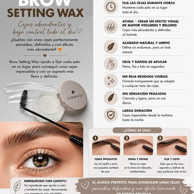 Cera Fijadora de Cejas 25g ✨Transparente, sin residuos, ni sensación grasa✨ Con Capixyl y aceite de almendras ✨ - 3/3