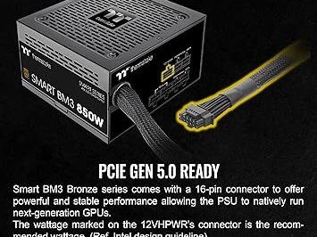 Fuente Thermaltake Smart BM3 850W 80Plus Bronze ATX 3.0 y PCIE 5.0 Ready alimentación semimodular; 🎙52669205 - Img main-image-46056267