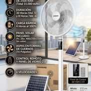 Ventilador Recargable con panel - Img 56301430
