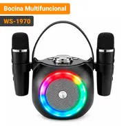 🎤🔊 BOCINA KARAOKE WS-1970 — 20W 🌈🎶  🔥 ¡MÚSICA + KARAOKE + LUCES RGB!  🔊 Potencia: 20W 🎤 Incluye 2 micrófonos para - Img 57811813