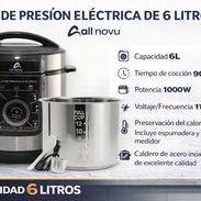 Olla de presión eléctrica de 6 litros analógica con caldero de acero inoxidable de exelente calidad - Img 54776827