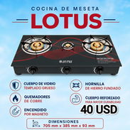 Cocina de gas con 3 hornillas - Img 55381665