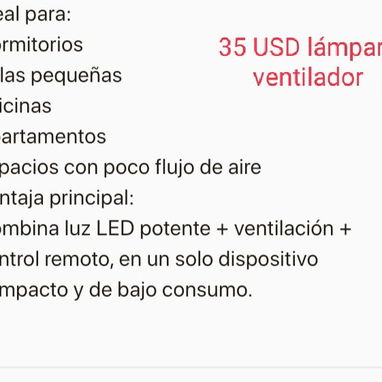 Lámpara led ventilador integrado - Img 116102382