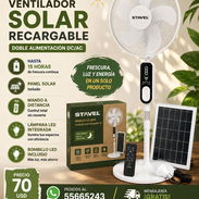 VENTILADOR SOLAR STAVEL RECARGABLE 16” ☀️ Frescura sin depender siemp - Img 55902829