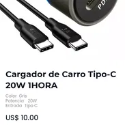 Cargador de Carro Tipo-C 20W 1HORA - Img 55366818