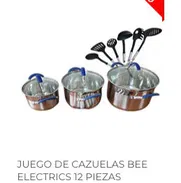 JUEGO DE CAZUELAS BEE ELECTRICS 12 PIEZAS 55$ - Img 47677302