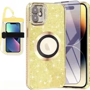 Funda para iPhone 11 y 12. Funda 3 en 1 con protector de pantalla anti luz azul y bolsa impermeable para teléfono con co - Img 53162409