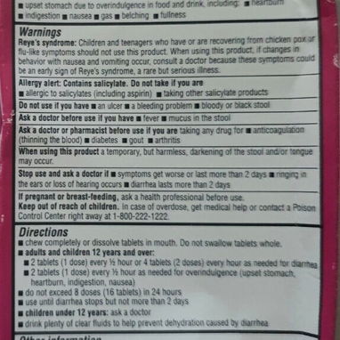 Peptobismol de 30 Tabletas Masticables Importado ,Precio 10 USD, Ver Foto ,Contacto al 52686824. - 2/3
