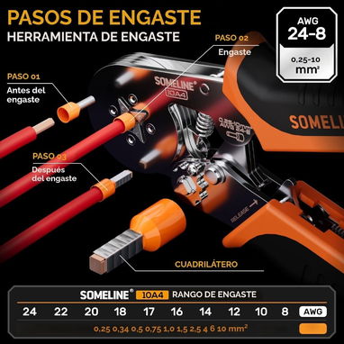Kit de Pinza Crimpadora de Virolas 1080 Piezas - Completo - 4/5