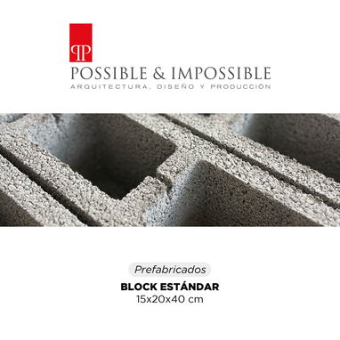 BLOQUES ORIGINALES DE CONCRETO 40x20x15 cm - 2/4